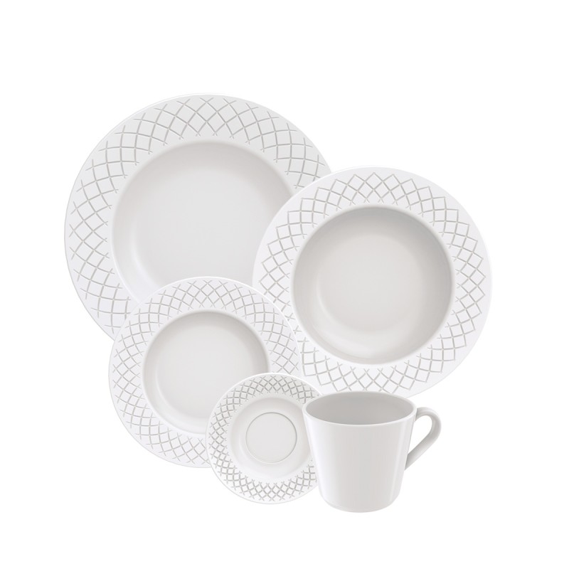 APARELHO JANTAR PORCELANA 20 PCS CHA INGRID TRAMONTINA *96011887 APARELHO JANTAR PORCELANA 20 PCS CHA INGRID TRAMONTINA *96011887