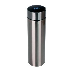 GARRAFA TERMICA ATMOS INOX C/MEDIDOR D/TEMPERATURA 460ML *29190 DYNAST