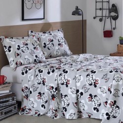 KIT COLCHA SOLTEIRO C/2 PCS AM-1558 EST DOHLER 160X250 MICKEY E MINNIE