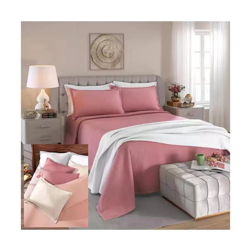KIT COLCHA KING C/3 PCS AM-1558 LISO DOHLER 250X280 ROSA *5388430 KIT COLCHA KING C/3 PCS AM-1558 LISO DOHLER 250X280 ROSA *5388430