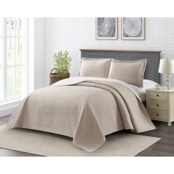 COLCHA CASAL ETERNITY ROZAC 220X240 BEGE