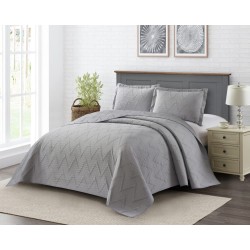 COLCHA CASAL ETERNITY ROZAC 220X240 CINZA