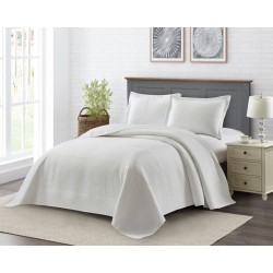 COLCHA SUPER KING ETERNITY ROZAC 280X310 LISTRA C/BRANCO