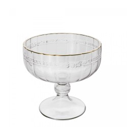 TACA P/SOBREMESA CRISTAL C/FIO DE OURO IMPERIAL 200ML *5748 LYOR