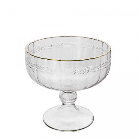 TACA P/SOBREMESA CRISTAL C/FIO DE OURO IMPERIAL 200ML *5748 LYOR