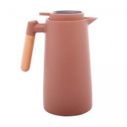 GARRAFA TERMICA PLASTICO C/CABO MADEIRA/TERMOMETRO TAP 1L LYOR NUDE *5