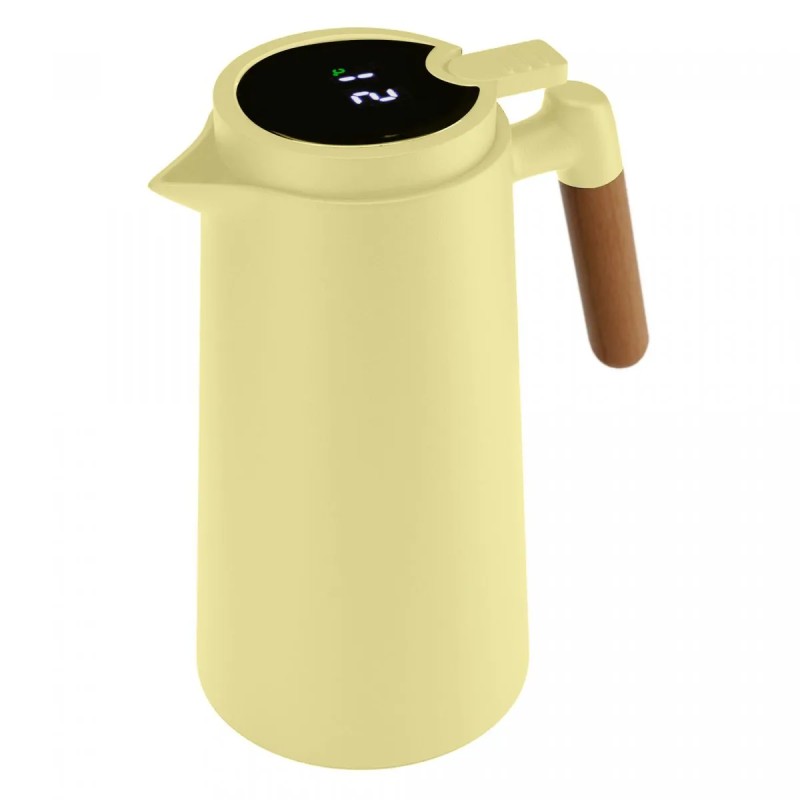 GARRAFA TERMICA PLASTICO C/CABO MADEIRA/TERMOMETRO TAP 1L LYOR MENTA * GARRAFA TERMICA PLASTICO C/CABO MADEIRA/TERMOMETRO TAP 1L LYOR MENTA *