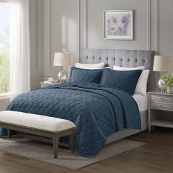COLCHA CASAL BRISTOL S1 CORTTEX 220X240 *700638 AZUL