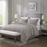 COLCHA CASAL BRISTOL S1 CORTTEX 220X240 *700638 CINZA