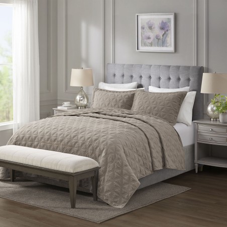 COLCHA CASAL BRISTOL S1 CORTTEX 220X240 *700638 CAQUI