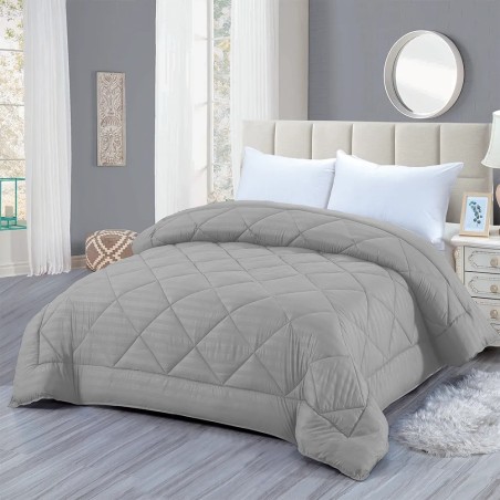 EDREDOM QUEEN TREVISO 220X240 NIAZITEX CINZA CLARO