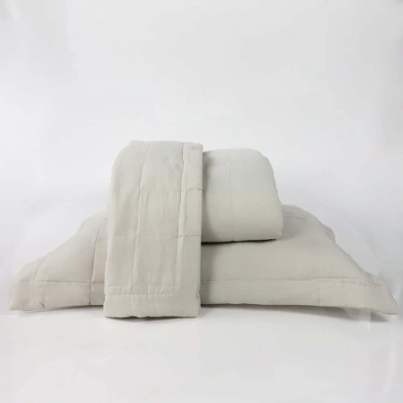 COLCHA SOLTEIRO BARCELONA 160X240 NIAZITEX CINZA CLARO