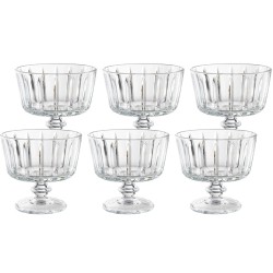 JOGO 6 TACAS P/SOBREMESA DUBOIS VIDRO 240ML 9.9X9.3CM *29071 L'HERMITA
