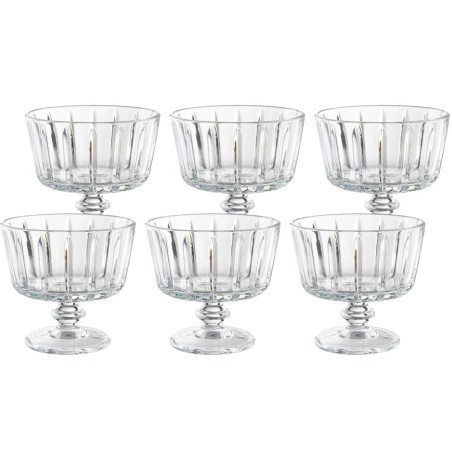 JOGO 6 TACAS P/SOBREMESA DUBOIS VIDRO 240ML 9.9X9.3CM *29071 L'HERMITA