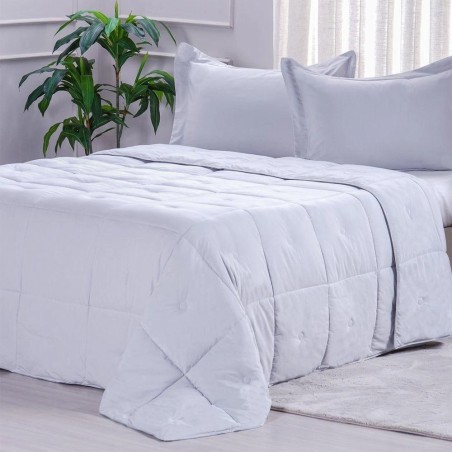 EDREDOM KING TOQUE DE PLUMAS 240X260 TESSI OYSTER