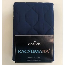 PORTA TRAVESSEIRO VIDA BELA KACYUMARA 50X70CM AZUL MARINHO *007511.253