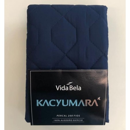 PORTA TRAVESSEIRO VIDA BELA KACYUMARA 50X70CM AZUL MARINHO *007511.253