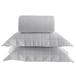COLCHA CASAL SATINEE SQUARE KACYUMARA 220X240 PRATA *007628.4395.U