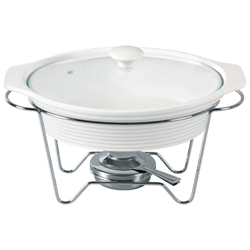 RECHAUD OVAL PORCELANA C/QUEIMADOR 2.3L 37X24.5X22CM *21156 FRACALANZA RECHAUD OVAL PORCELANA C/QUEIMADOR 2.3L 37X24.5X22CM *21156 FRACALANZA