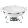 RECHAUD OVAL PORCELANA C/QUEIMADOR 2.3L 37X24.5X22CM *21156 FRACALANZA