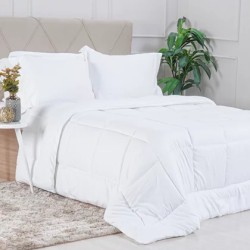EDREDOM CASAL PRIME 180X220 TESSI BRANCO