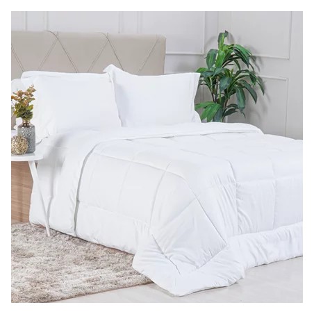 EDREDOM CASAL PRIME 180X220 TESSI BRANCO