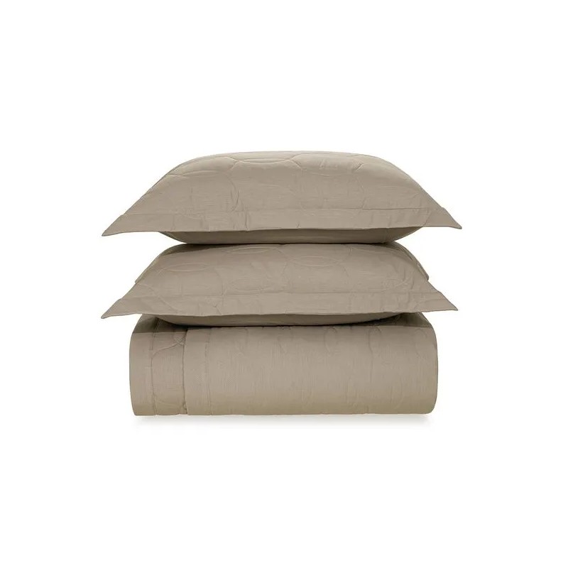 COLCHA CASAL ROMANA KARSTEN 220X260 BEGE *3983995 COLCHA CASAL ROMANA KARSTEN 220X260 BEGE *3983995