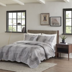 COLCHA SOLTEIRO PARIS COLOR ART S18 CORTTEX 160X240 GEOMETRICO CINZA