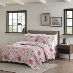 COLCHA SOLTEIRO PARIS COLOR ART S18 CORTTEX 160X240 FLORAL LARANJA
