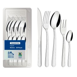 FAQUEIRO BUZIOS ACO INOX 20PCS TRAMONTINA PRATA *23798067