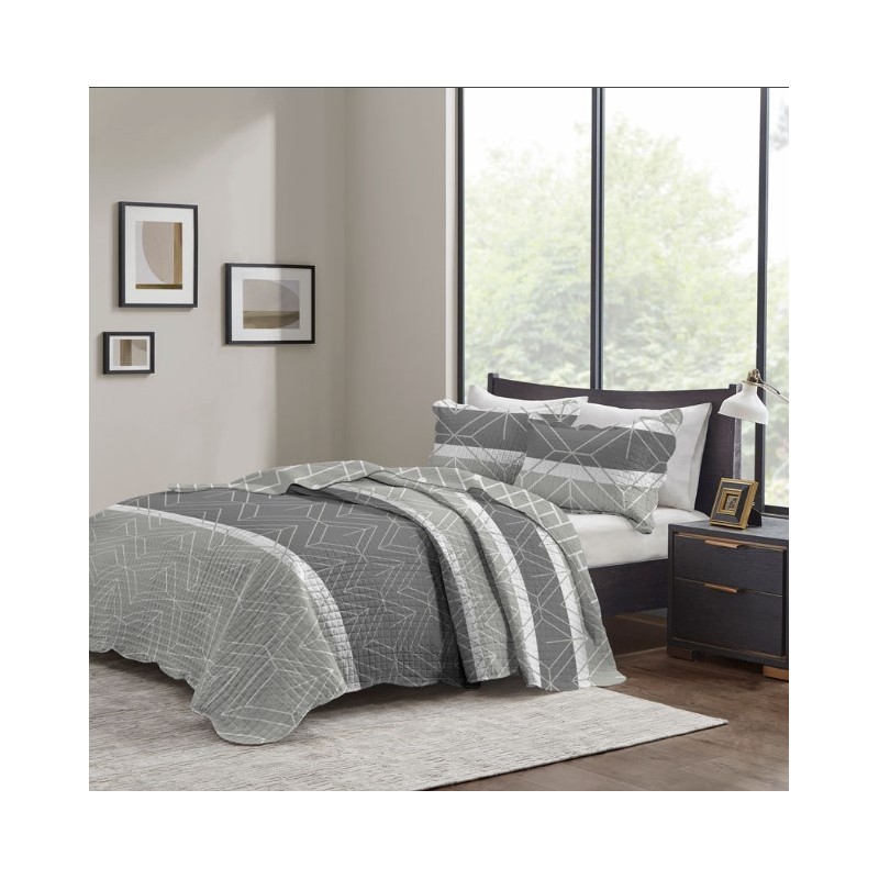 COLCHA QUEEN PARIS COLOR ART SORT-EST 23 CORTTEX 240X260 *700070 DES.