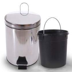 LIXEIRA BENE CASA INOX 5L