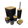 JOGO BANHEIRO 6 PCS PRETO SXCC-5583