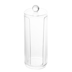 PORTA ALGODAO D/ACRILICO LYOR 7.5X7.5X20CM TRANSPARENTE *1167