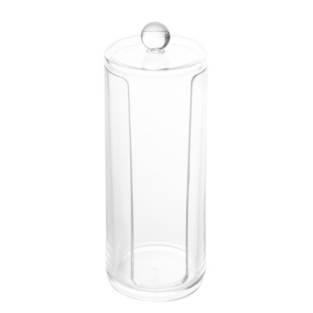 PORTA ALGODAO D/ACRILICO LYOR 7.5X7.5X20CM TRANSPARENTE *1167