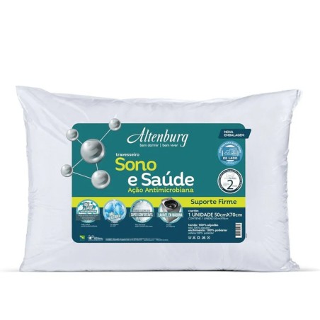TRAVESSEIRO SONO E SAUDE ALTENBURG BRANCO 50X70