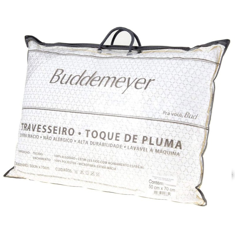 TRAVESSEIRO TOQUE DE PLUMA BUDDEMEYER BRANCO 50X70