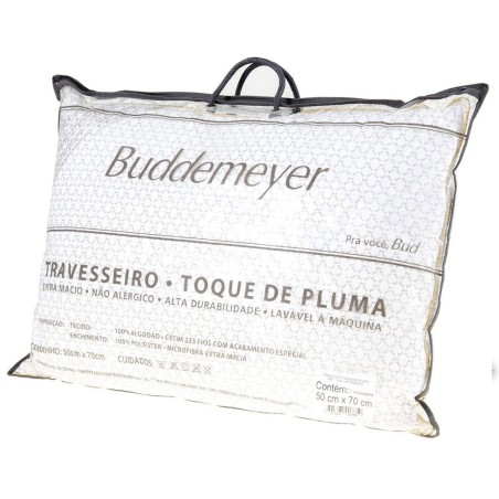 TRAVESSEIRO TOQUE DE PLUMA BUDDEMEYER BRANCO 50X70
