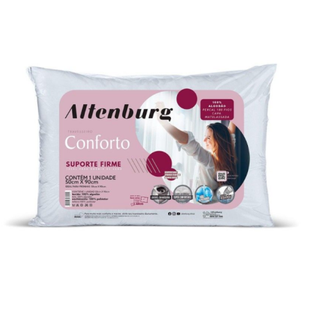 TRAVESSEIRO CONFORTO ALTENBURG BRANCO 50X90