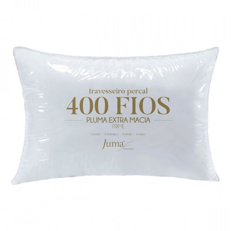 TRAVESSEIRO PRIME 400 FIOS 50X70 JUMA BRANCO ÚNICO
