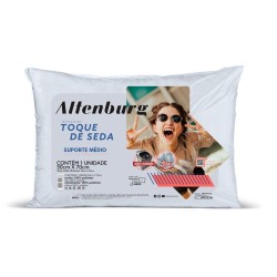 TRAVESSEIRO TOQUE DE SEDA ALTENBURG BRANCO 50X70CM
