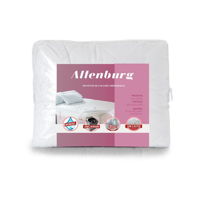 PROTETOR COLCHAO C/ELAST IMP MISTO ALTENBURG 193X203X50 KING BRANCO