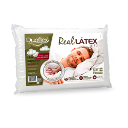 TRAVESSEIRO REAL LATEX ALTO DUOFLEX 50X70 BRANCO LS1100