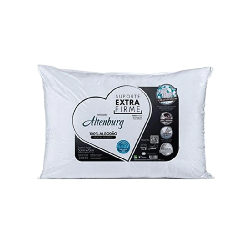 TRAVESSEIRO SUPORTE EXTRA FIRME ALTENBURG 50X70 BRANCO