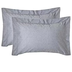 JOGO FRONHA CHAMBRET FIO TINTO 2PCS KACYUMARA 50X70CM SILVER 356186.15
