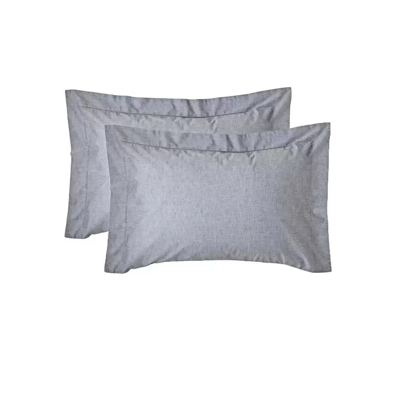 JOGO FRONHA CHAMBRET FIO TINTO 2PCS KACYUMARA 50X70CM SILVER 356186.15