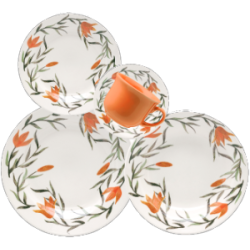 APARELHO JANTAR/CHA 20PCS CERAMICA BIONA DONNA LIRIOS AP20-5410
