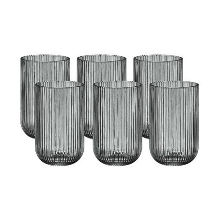 JOGO 6 COPOS CAMERATTA VIDRO 425ML A12.8CM L'HERMITAGE CINZA 29321