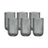 JOGO 6 COPOS CAMERATTA VIDRO 425ML A12.8CM L'HERMITAGE CINZA 29321