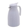 GARRAFA TERMICA D/PLASTICO RATTAN LYOR 1L BRANCO *6836